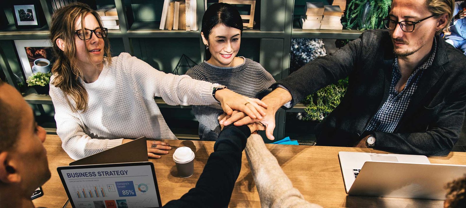 Team hands together